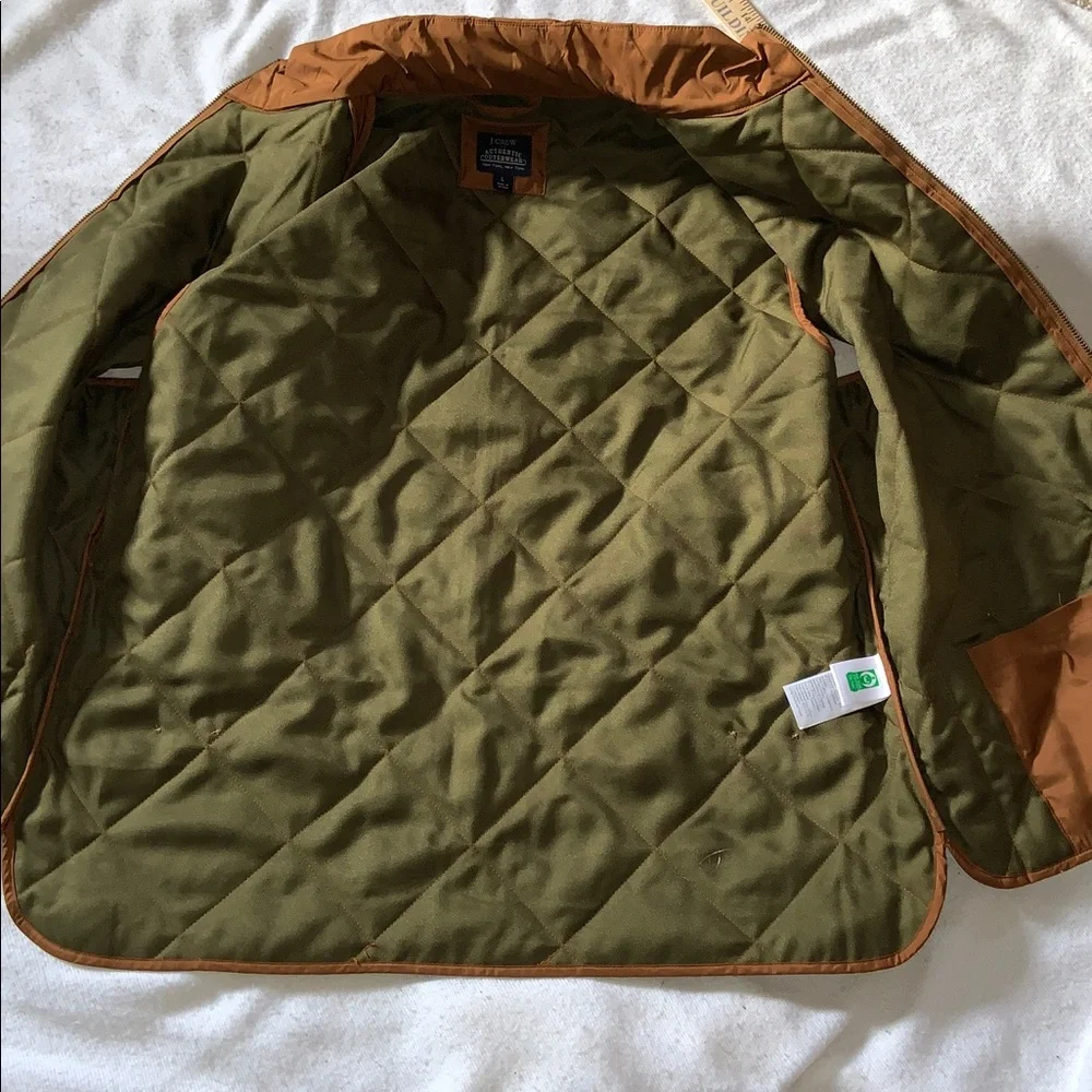 J Crew WALKER country vest men’s quilted saddle tan equestrian style large - Picture 7 of 11